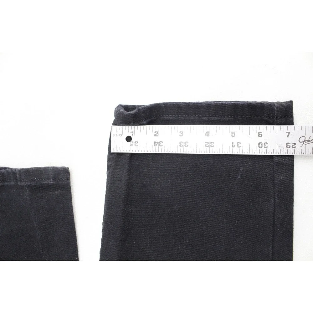 Levi's 502 Jeans 32x30 (Tag 32x32) Regular Taper Black Dark Wash - Picture 11 of 13